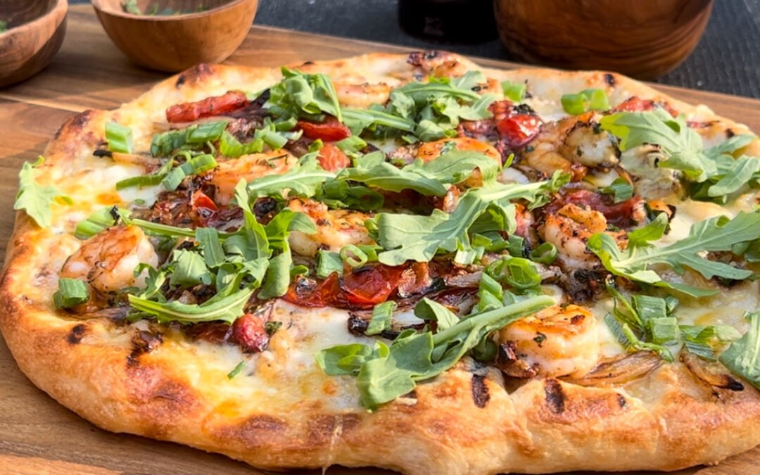 Grilled Scampi and Arugula Pizza: A Post-Reset Delight