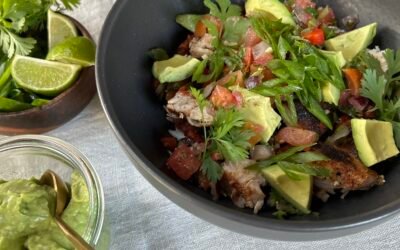 Burrito Bowls with Avocado-Lime Sauce – My First Day on the 30 Days to Healthy Living